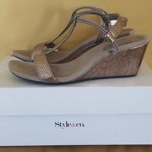 Mulan Embellished Evening Wedge Sandal